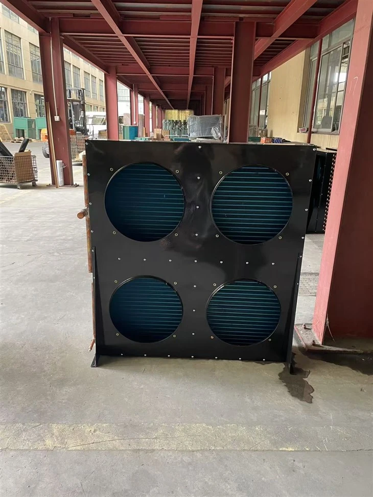 Black H-Type Condenser | 4-Hole Air-Cooled Unit For Industrial And Commercial Refrigeration suppliers
